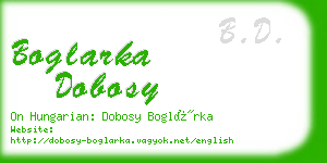 boglarka dobosy business card